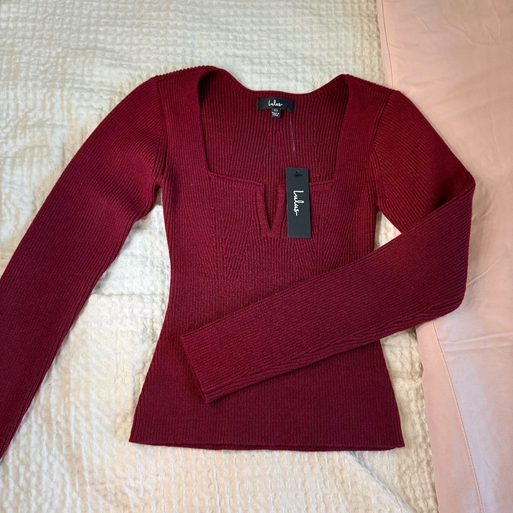 Burgundy Red Lulus Top